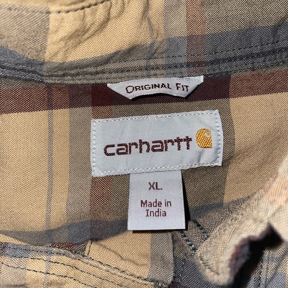 Carhartt long sleeve plaid button-up. - Picture 2 of 2